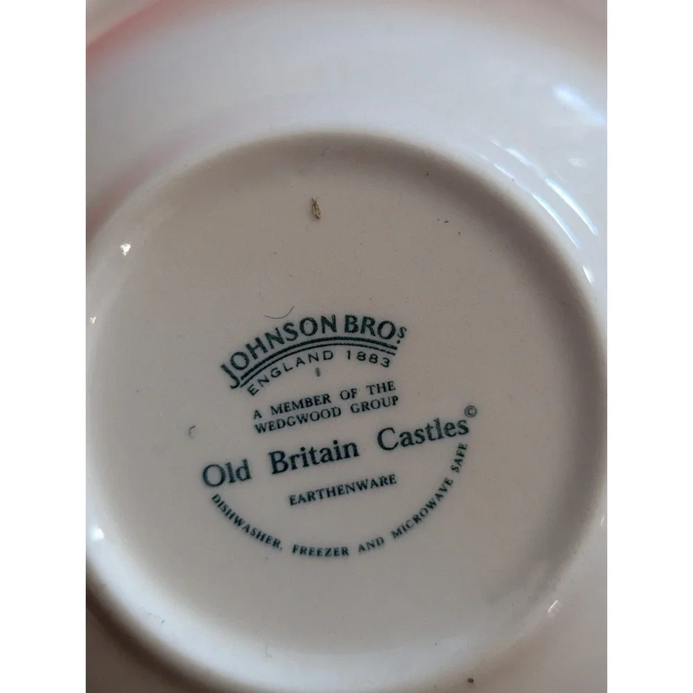 4 lot Johnson Bros England vintage Old Britain castles cereal bowl earthenware